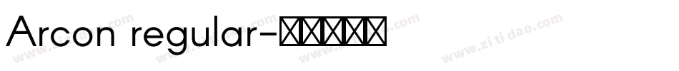 Arcon regular字体转换